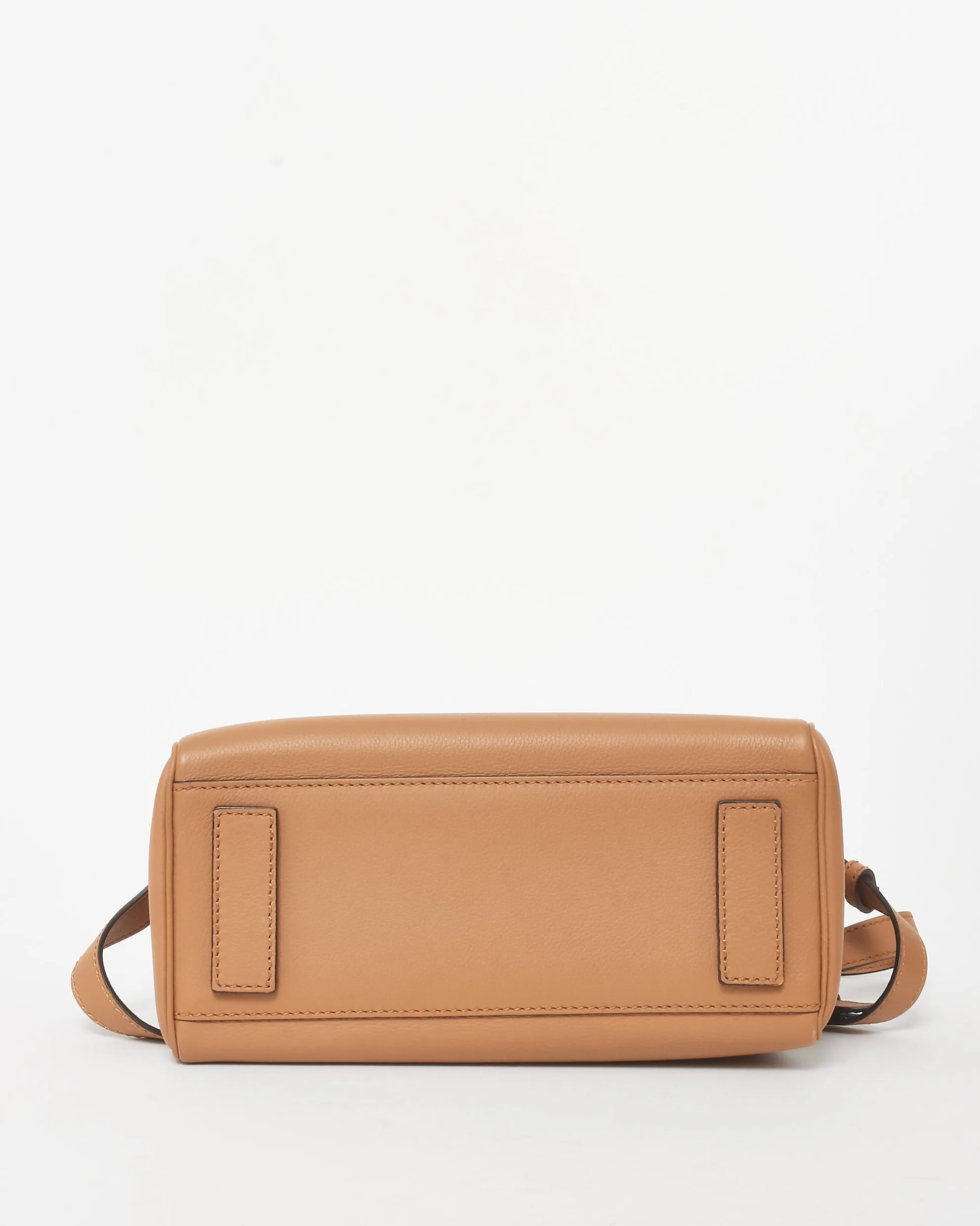 Versace Tan Leather La Medusa Medium Top Handle Bag
