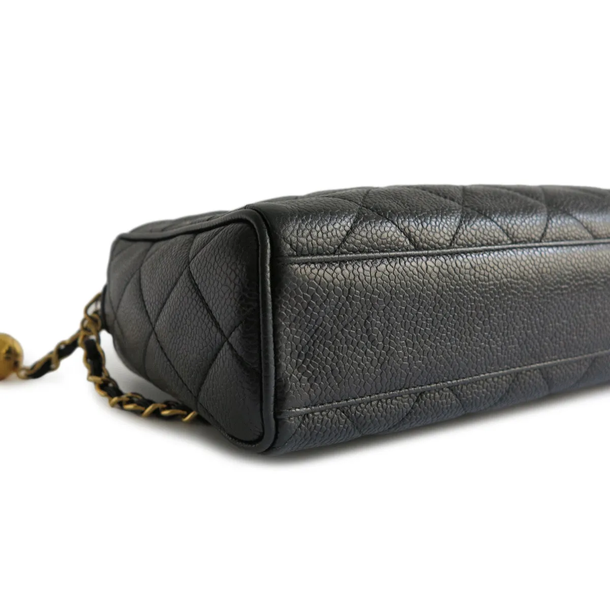 Vintage Camera Bag in Black Caviar