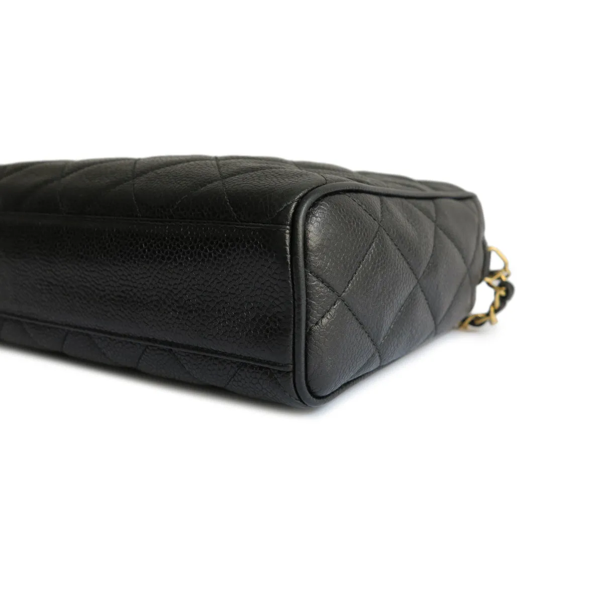 Vintage Camera Bag in Black Caviar