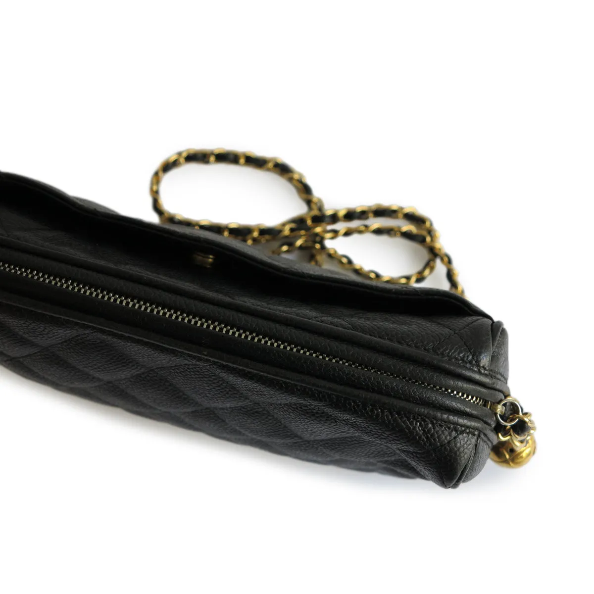 Vintage Camera Bag in Black Caviar