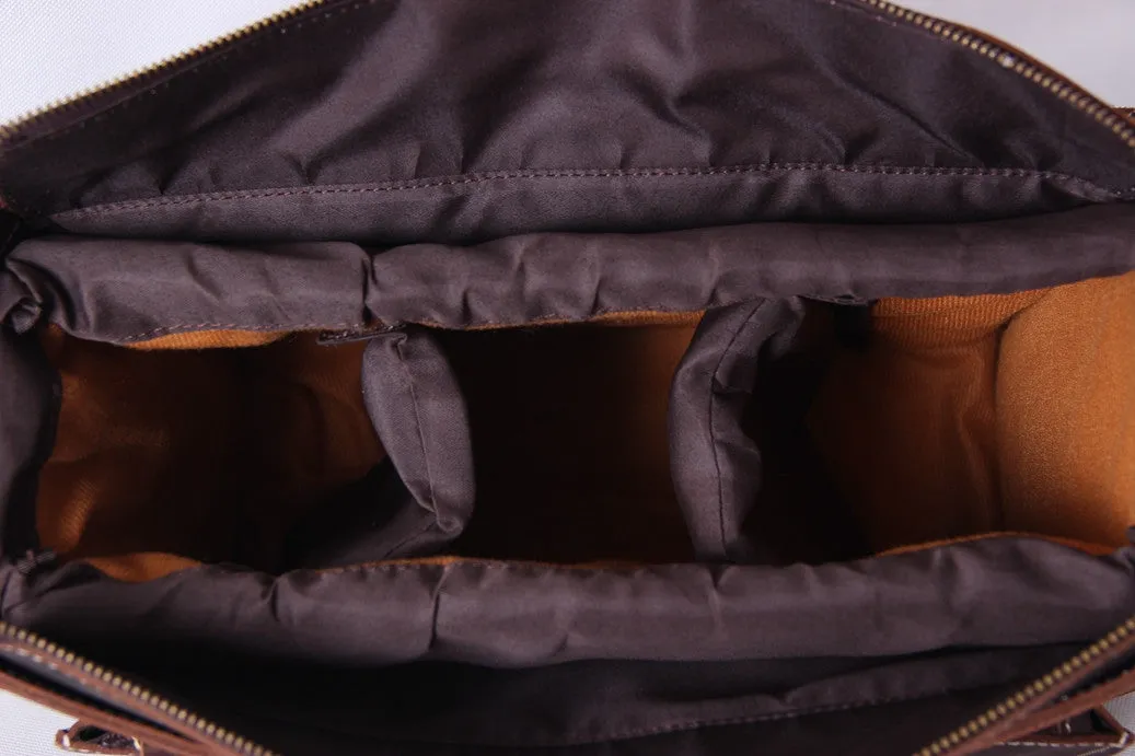 Vintage Genuine Leather DSLR Camera Bag SLR Camera Bag Briefcase Leather Camera Bag 6919