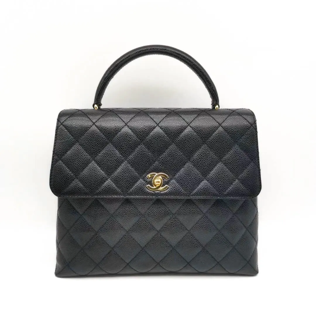 Vintage Kelly Bag in Black Caviar