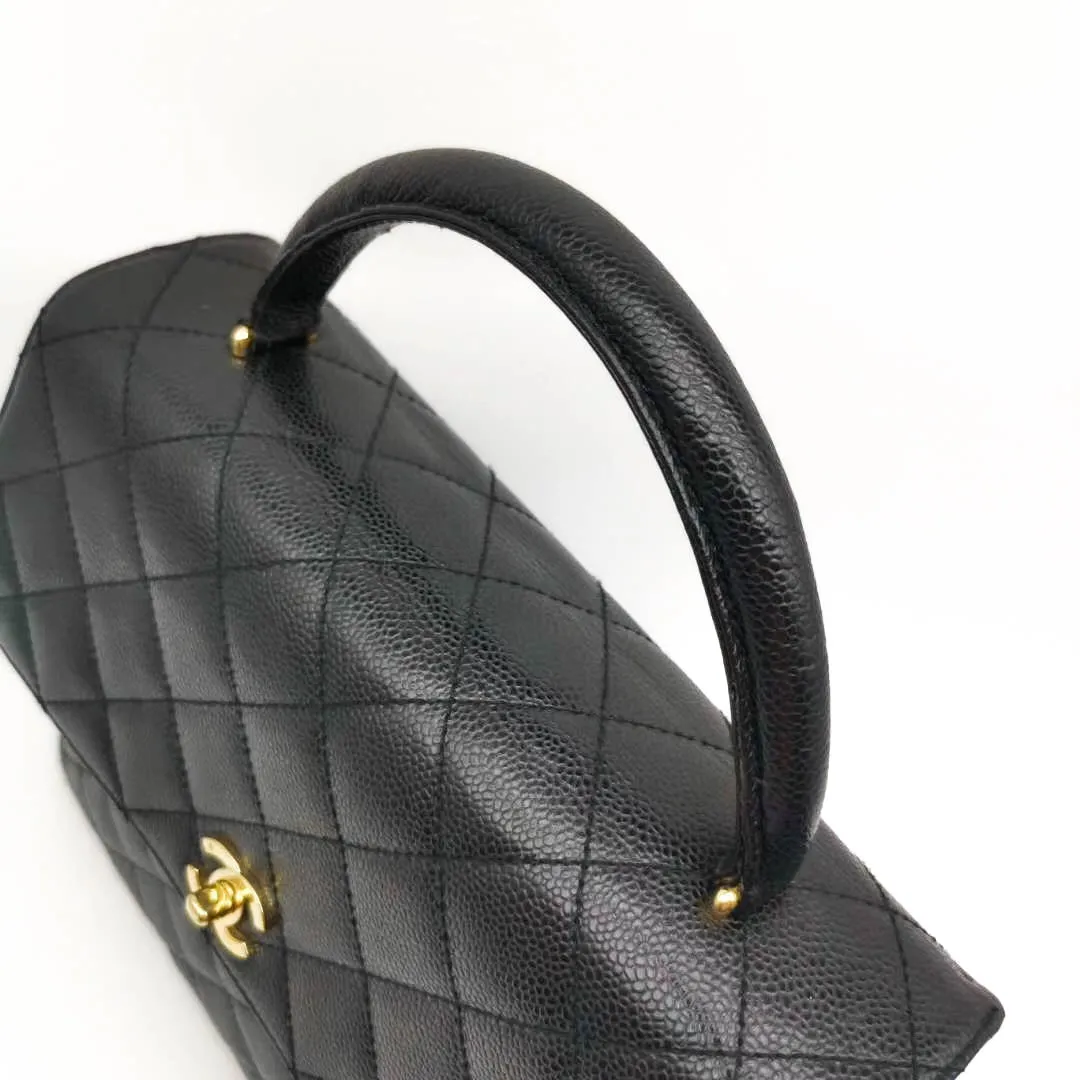 Vintage Kelly Bag in Black Caviar