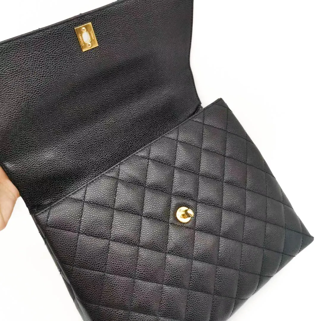 Vintage Kelly Bag in Black Caviar
