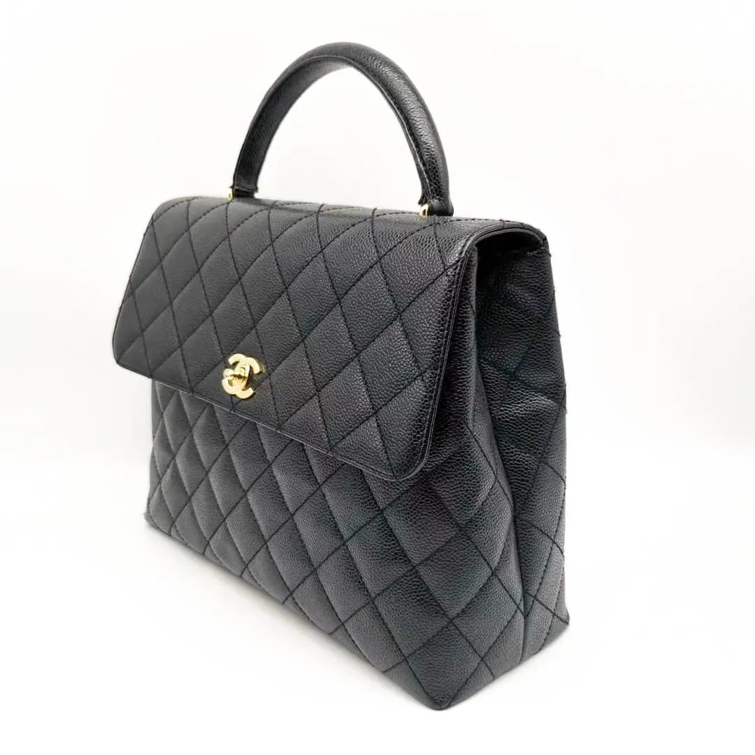 Vintage Kelly Bag in Black Caviar