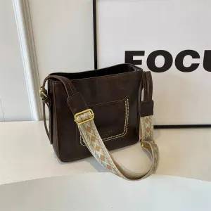 Vintage Leather Bucket Shaped Bag