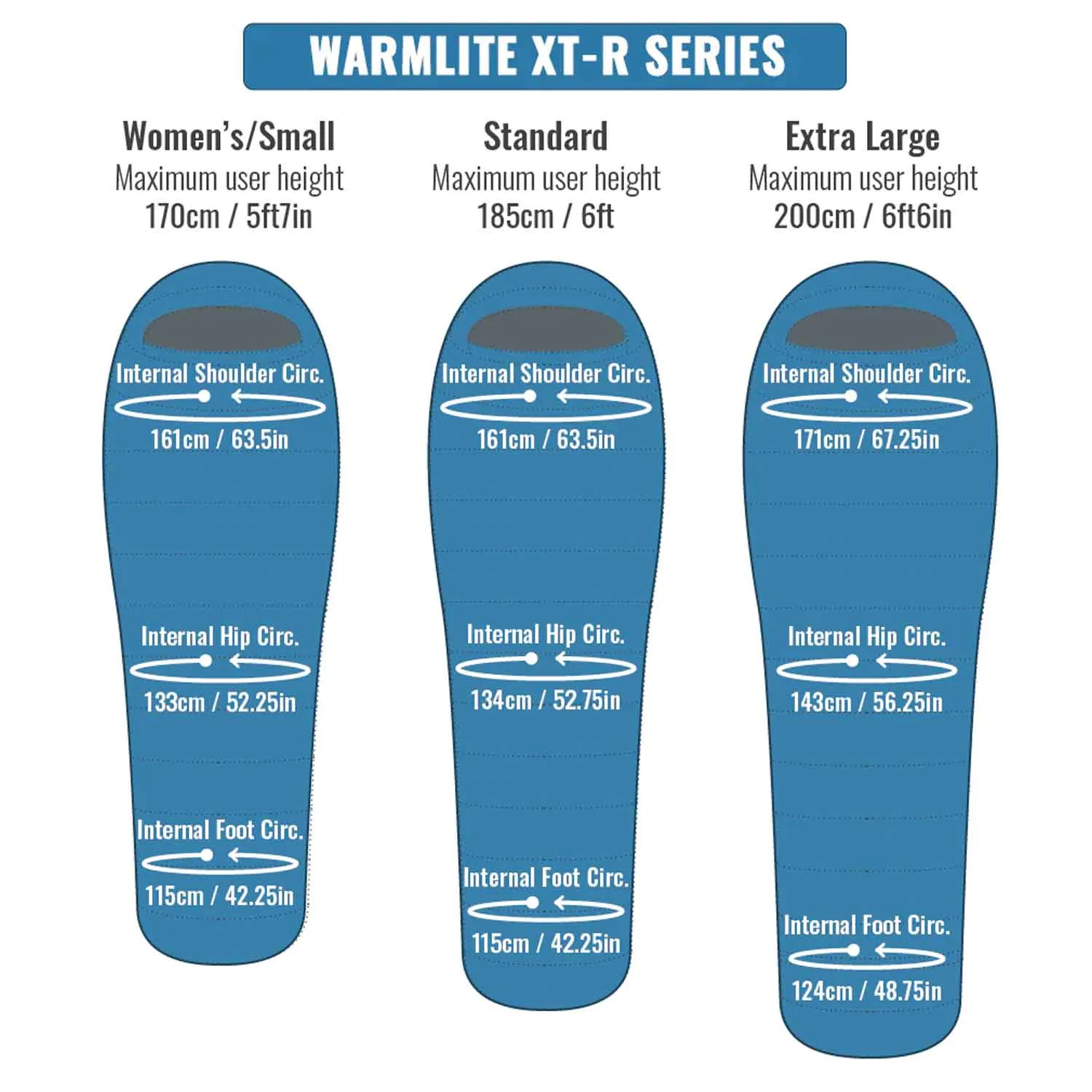 Warmlite 750 XT-R Down Sleeping Bag - Right Hand Zip