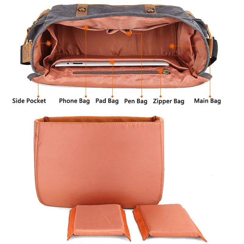 Waterproof Camera Bag Canvas Photography Messenger Bag