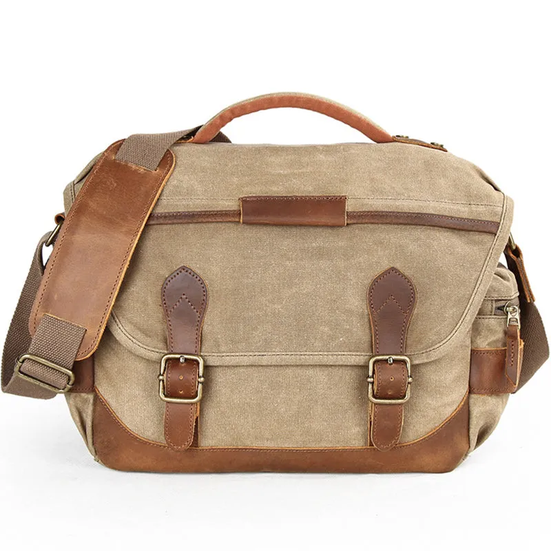 Waterproof Camera Bag Canvas Photography Messenger Bag