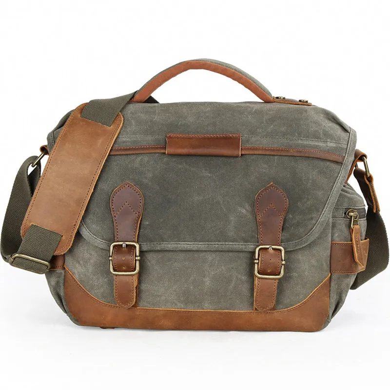 Waterproof Camera Bag Canvas Photography Messenger Bag