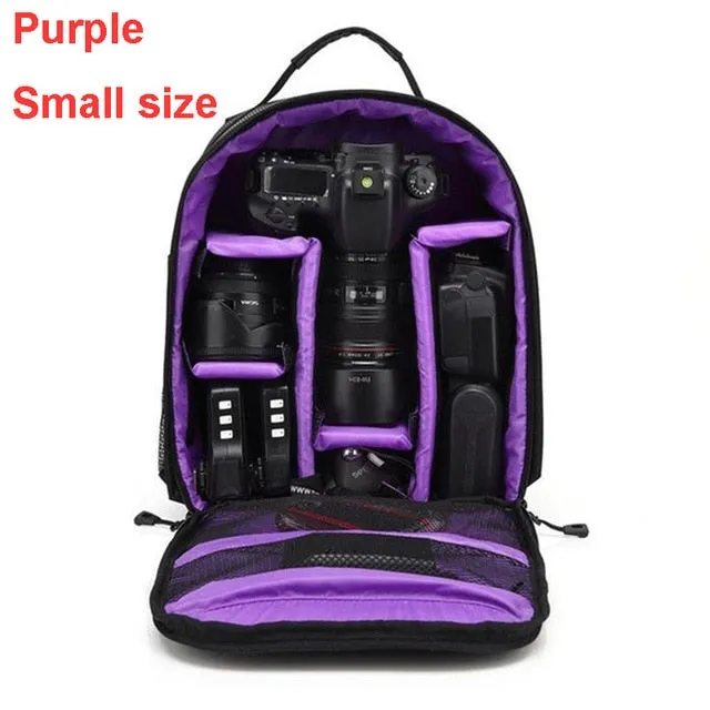 Waterproof DSLR Backpack Video Digital DSLR Camera Bag Multi-functional Outdoor Camera Photo Bag Case for Nikon Canon DSLR Lens