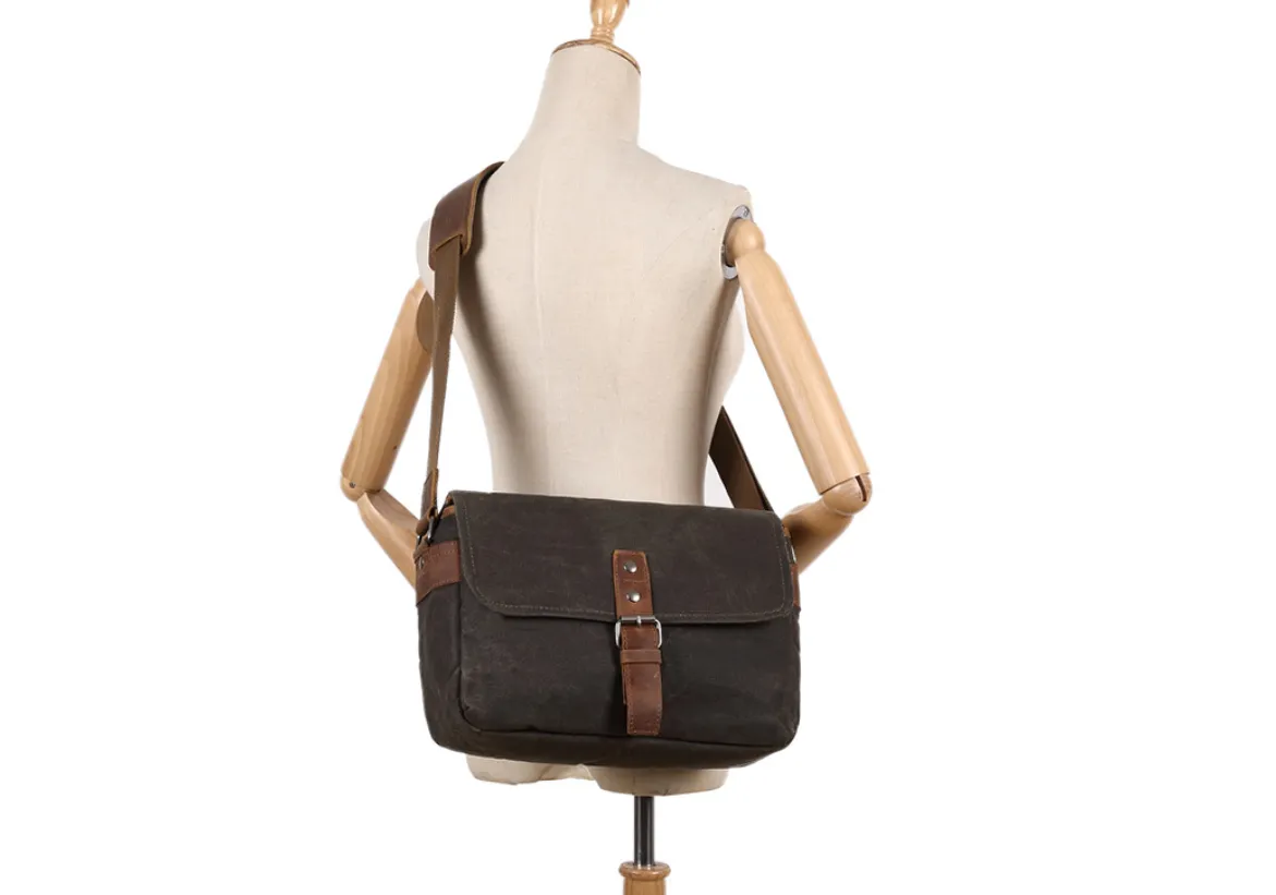 Waterproof Waxed Canvas Camera Bag, Small Camera Bag, Shoulder Bag FX8816