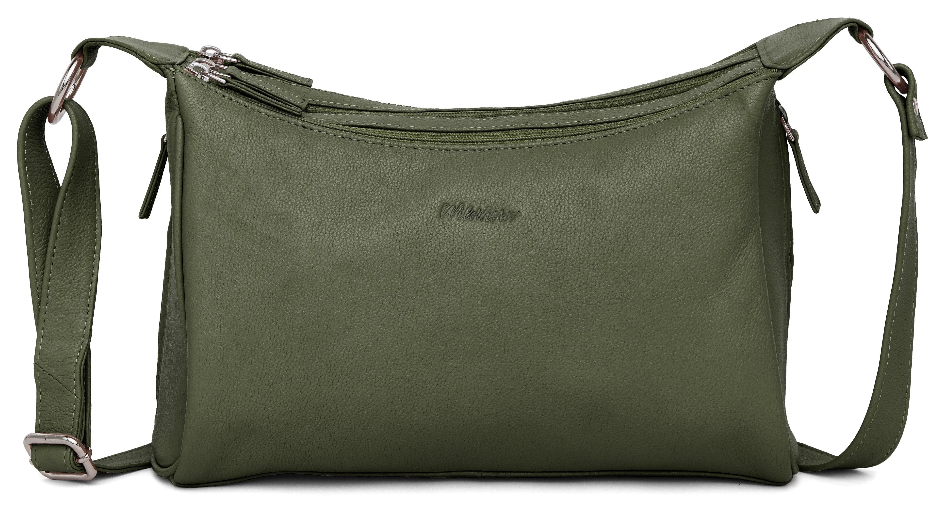 WildHorn® Upper Grain Genuine Leather Shoulder Bag | Cross body Bag With Adjustable Strap for Girls & Women.