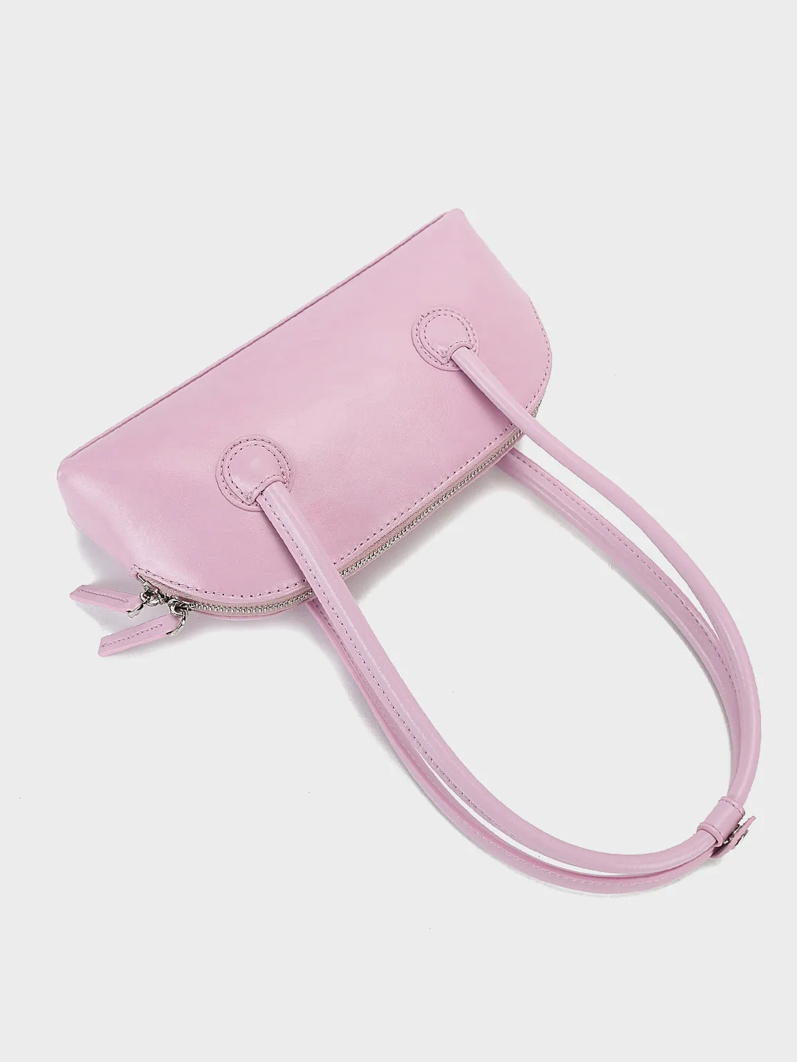 Women's Bessette Leather Shoulder Bag 90's Baguette Bag Hobo Bag Shell bag