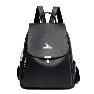 Women's High-grade Large Capacity Fashion Soft Leather Backpacks