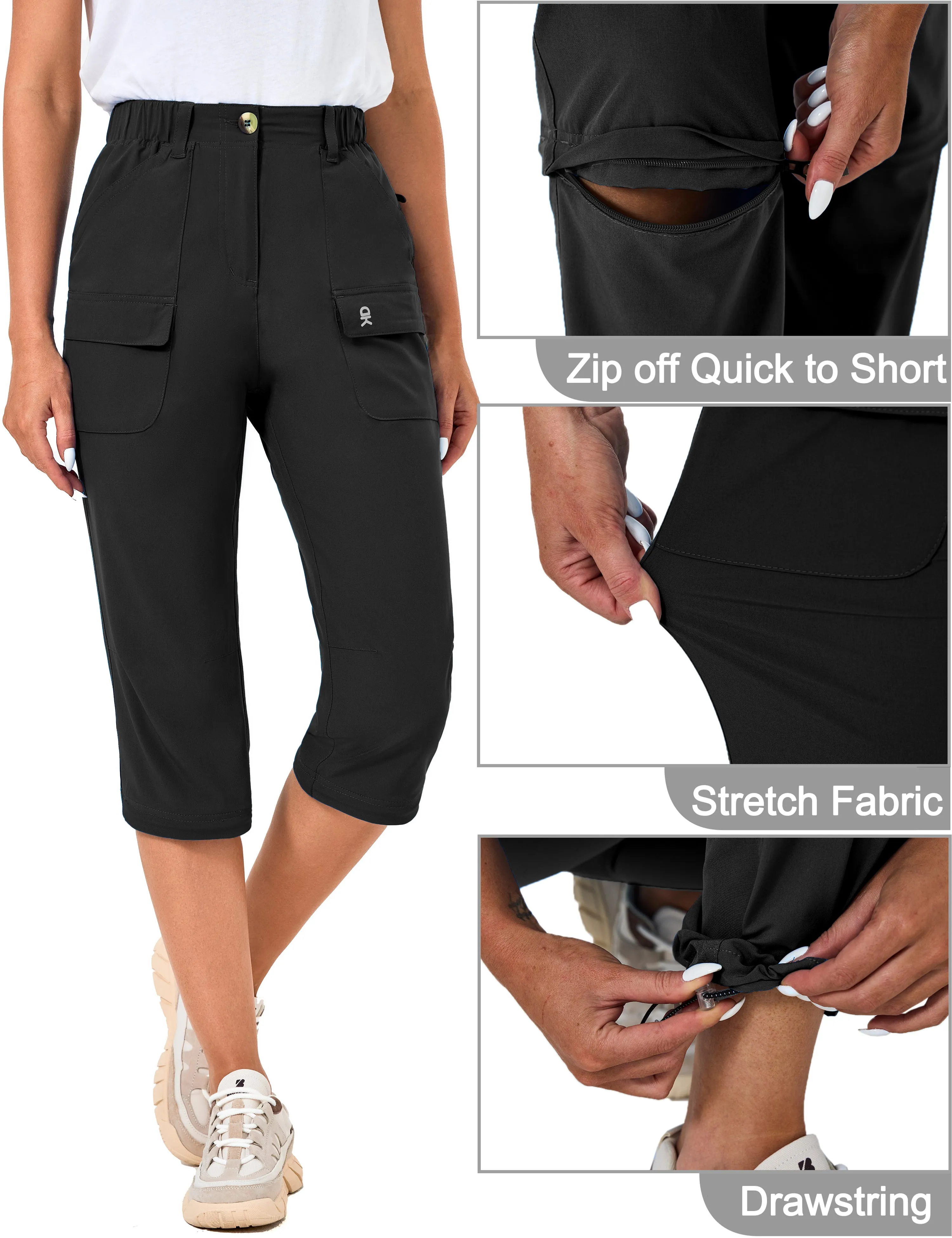 Women's-Hiking-Pants Convertible Zip Off Quick Dry Pants