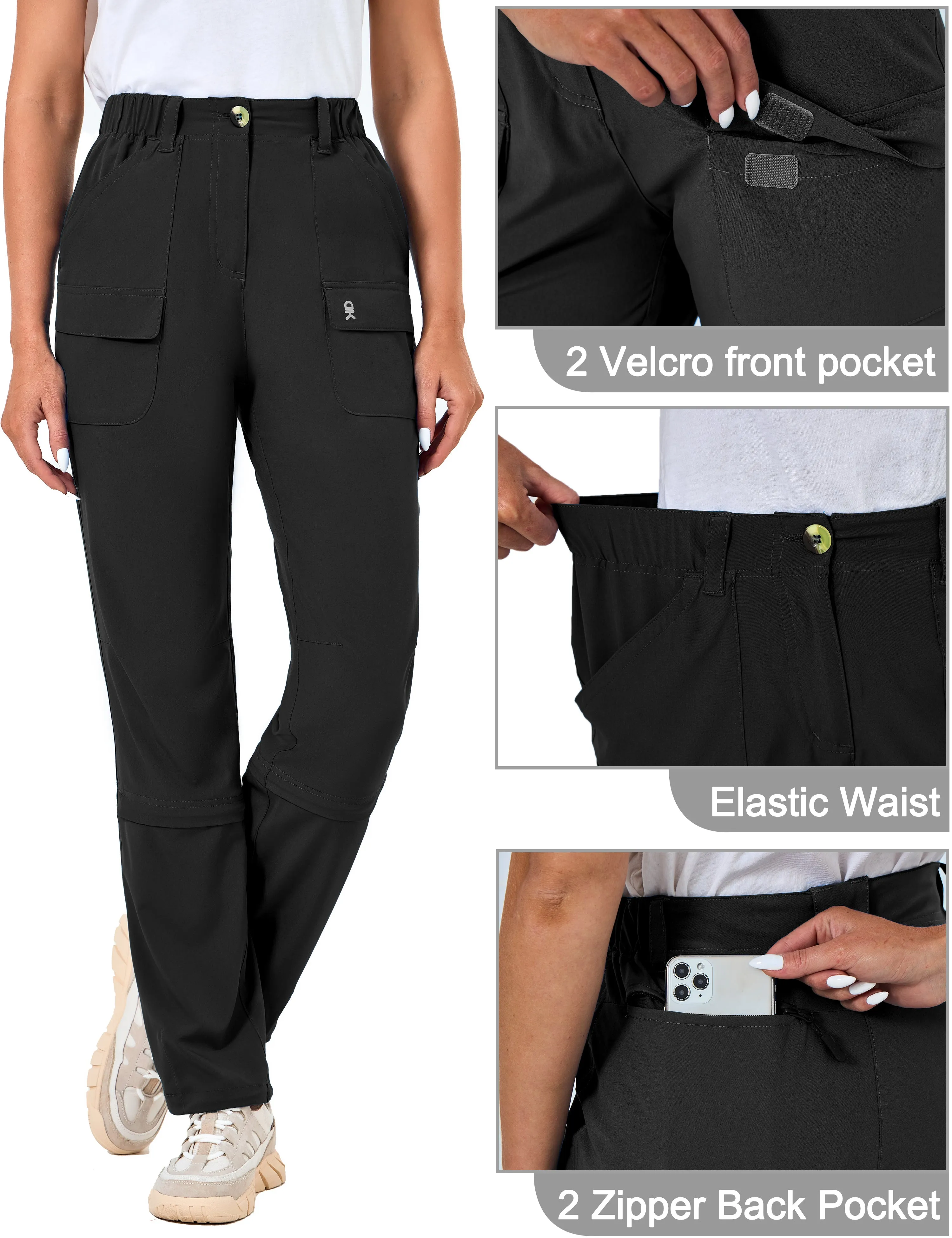 Women's-Hiking-Pants Convertible Zip Off Quick Dry Pants