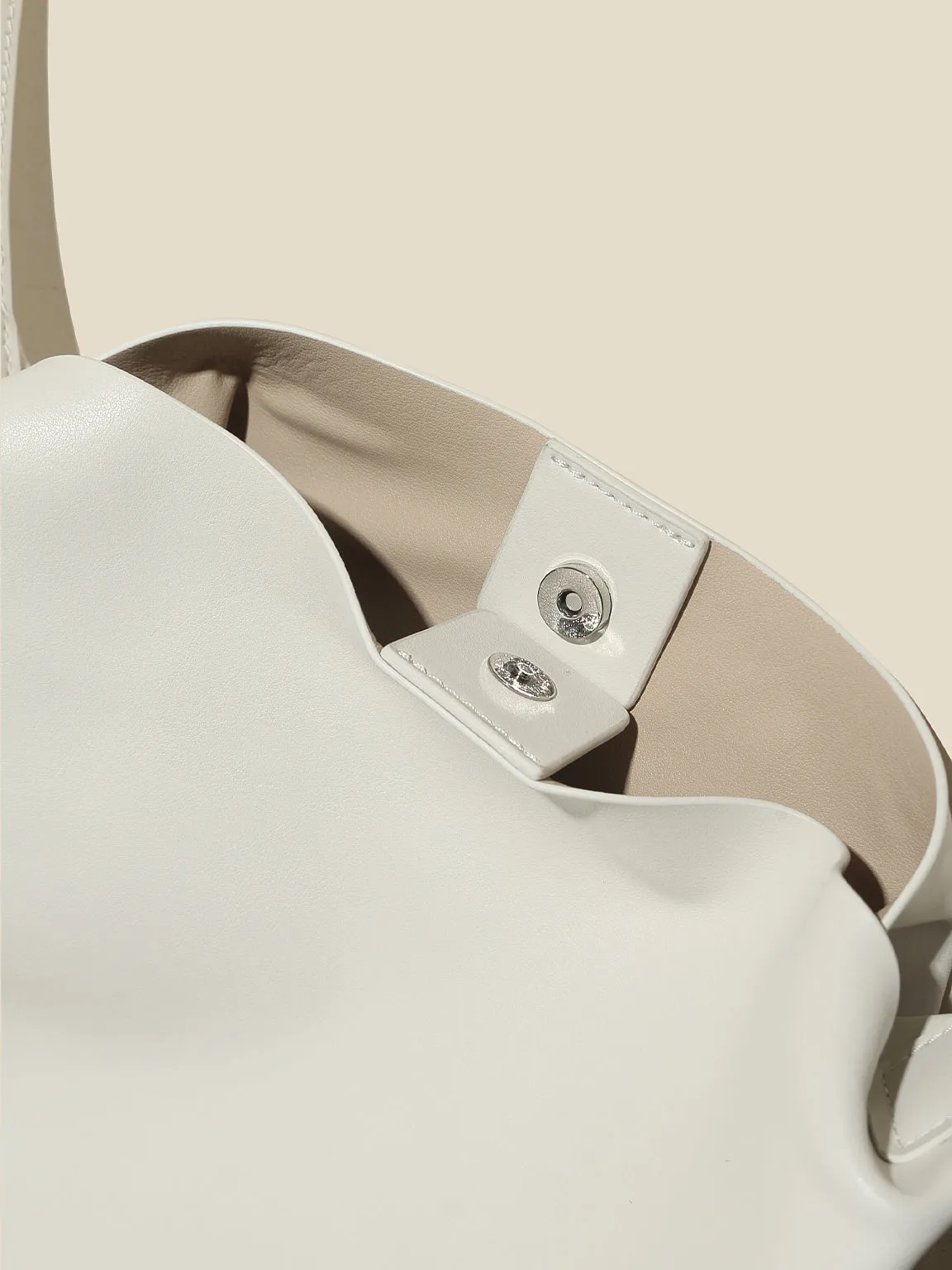 Women's Minimal Soft Leather Shoulder Bag Single Strap Hobo Tote Bag