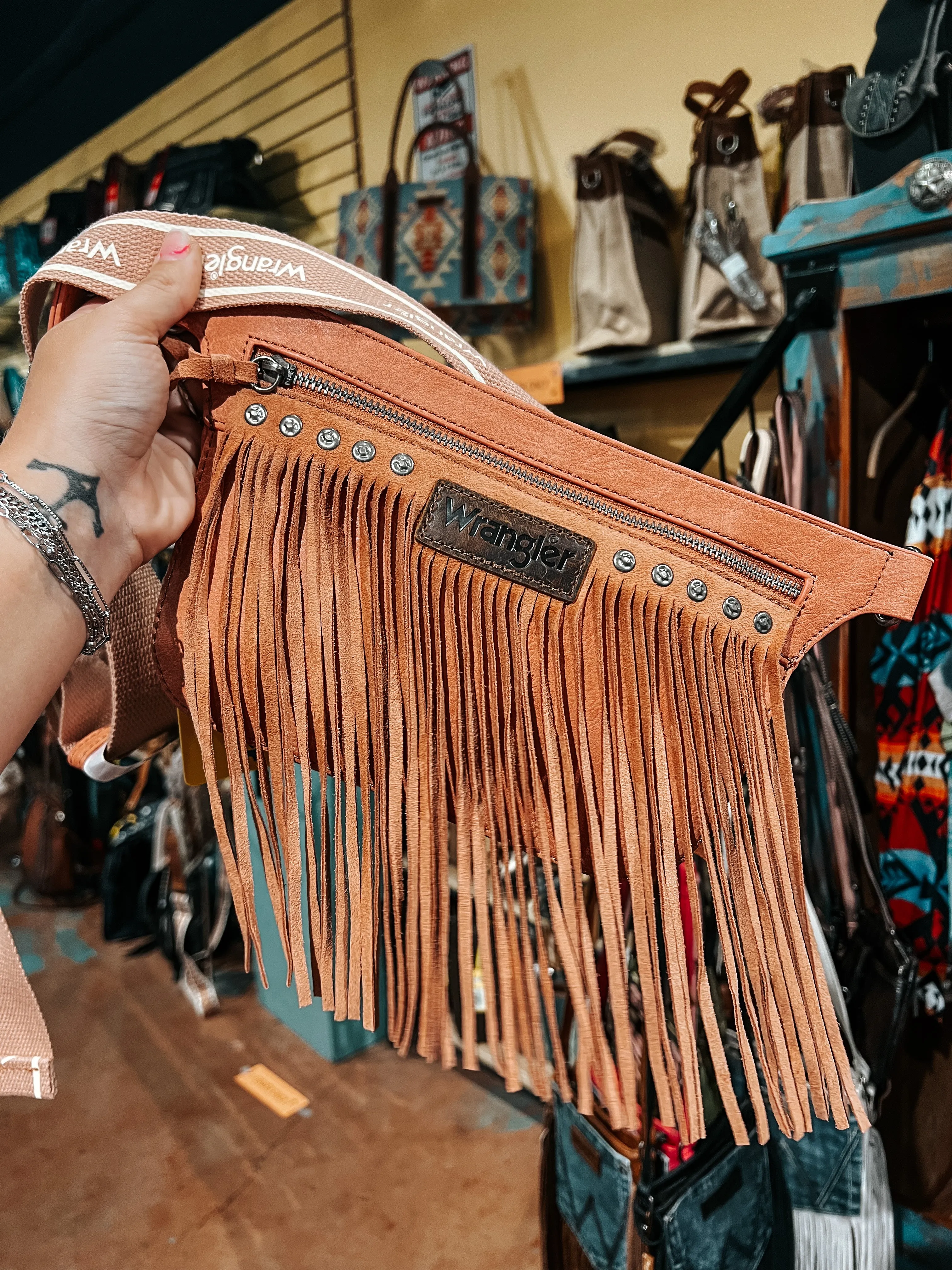 Wrangler Fringe Sling Bags