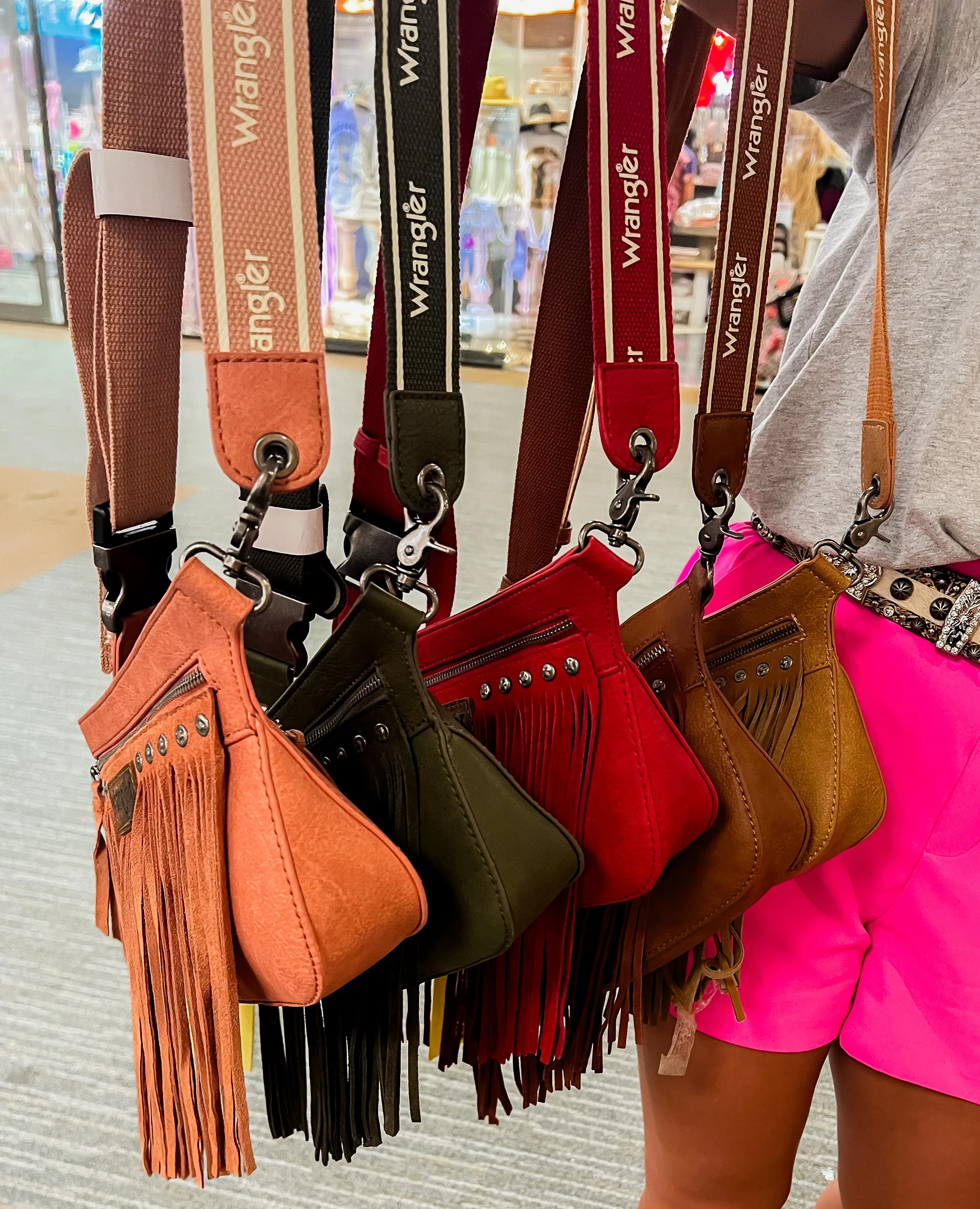Wrangler Fringe Sling Bags