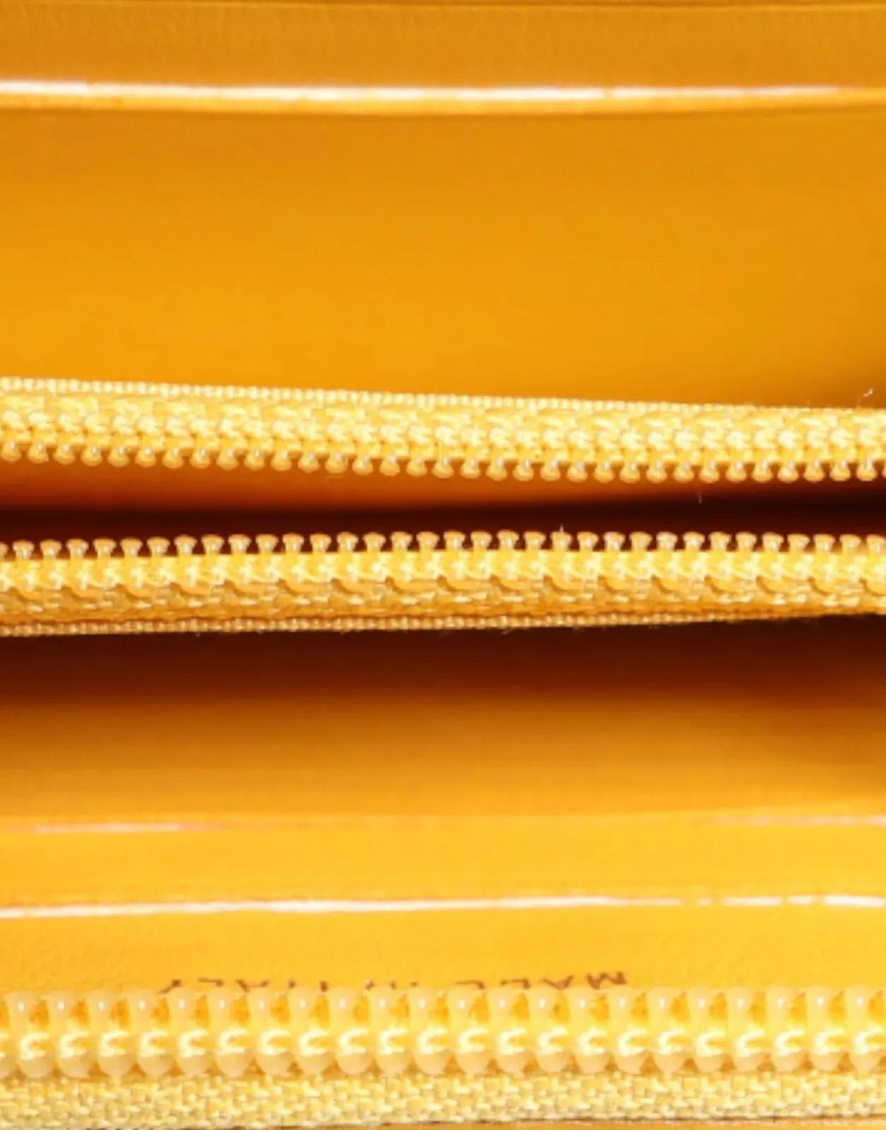 Yellow Quilted Leather CC Logo Continental Zip Wallet