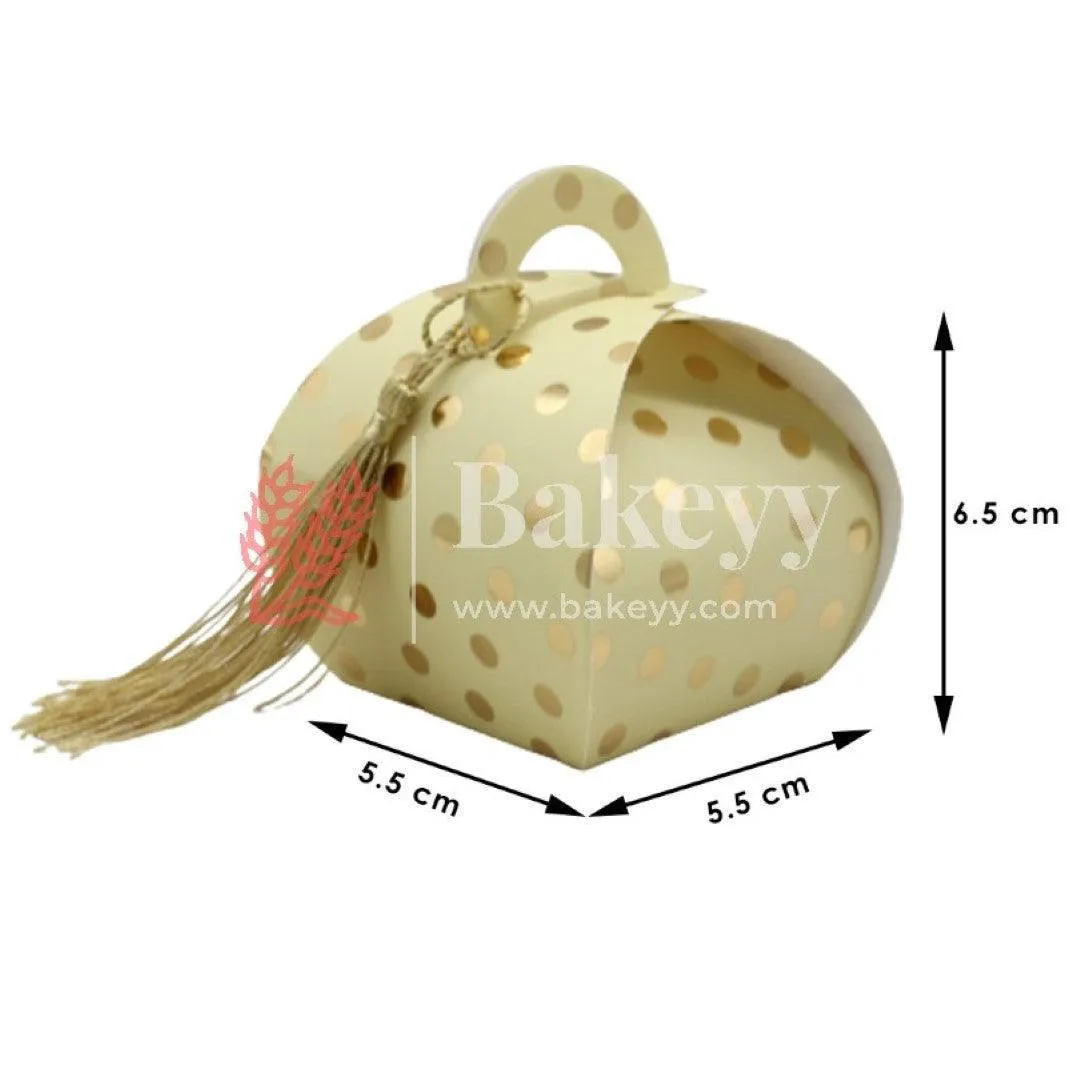 Yellow Wedding Festival Party Favors Candy Box Cute Paper Gifts | Pack of 10