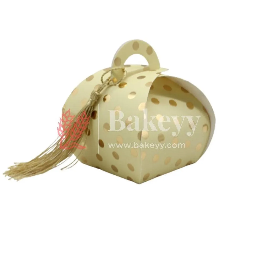 Yellow Wedding Festival Party Favors Candy Box Cute Paper Gifts | Pack of 10