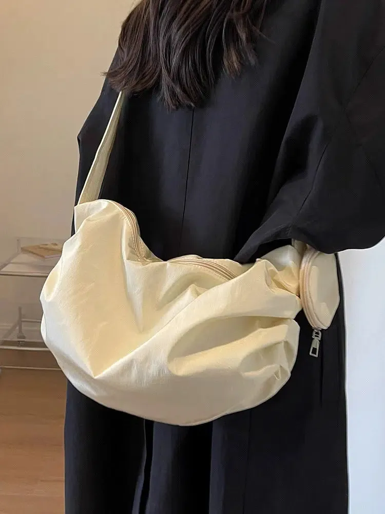 Zipper Closure Casual Sling Tote Bag