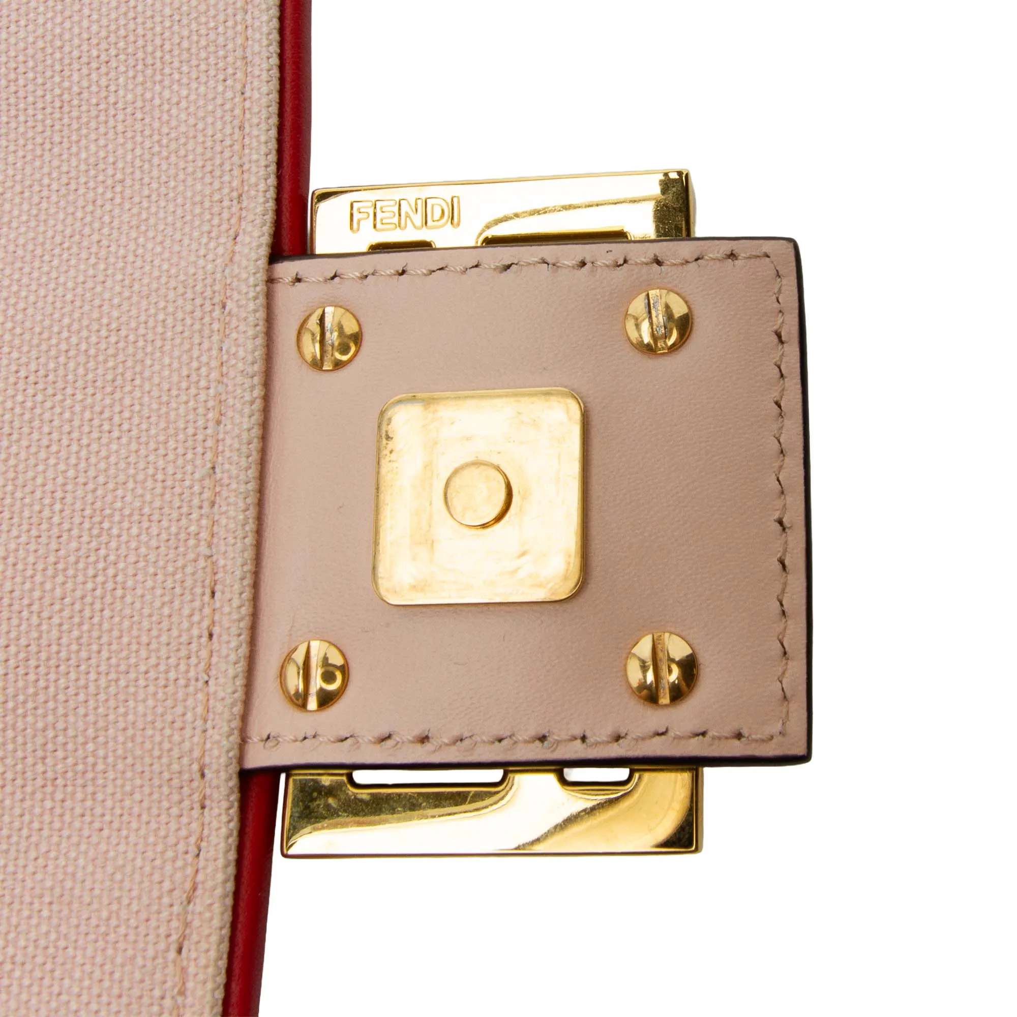 Zucca Embroidered Canvas Baguette Satchel