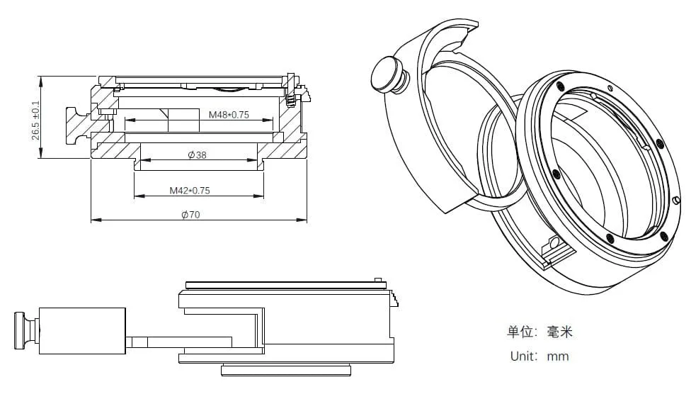 ZWO NEW Filter Drawer for EOS Lens - ZWO-FD-EOS